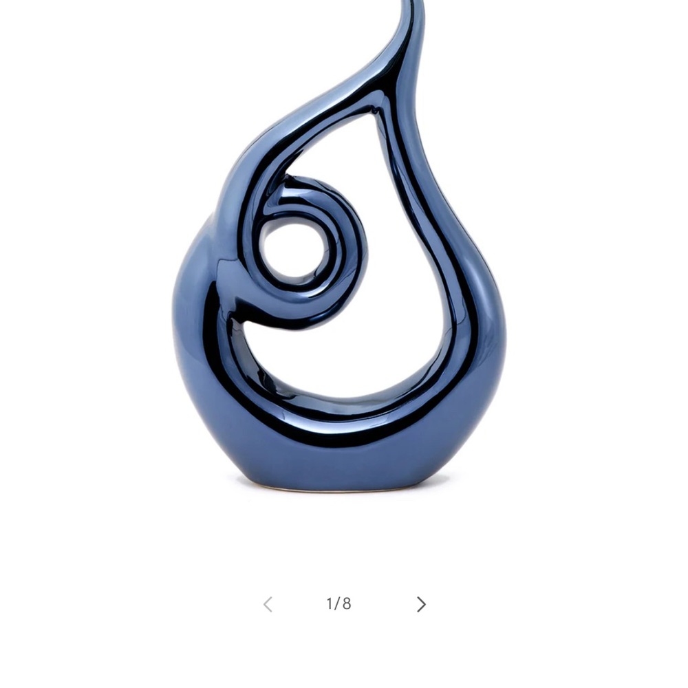 Elegant Blue Glass Art Sculpture by Palmero! GORGEOUS WORK OF ART!! NEW!